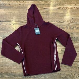 G/FORE NWT men’s Burgundy Hooded Sweater, wool, S, RV $295